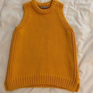 Yellow knit tank